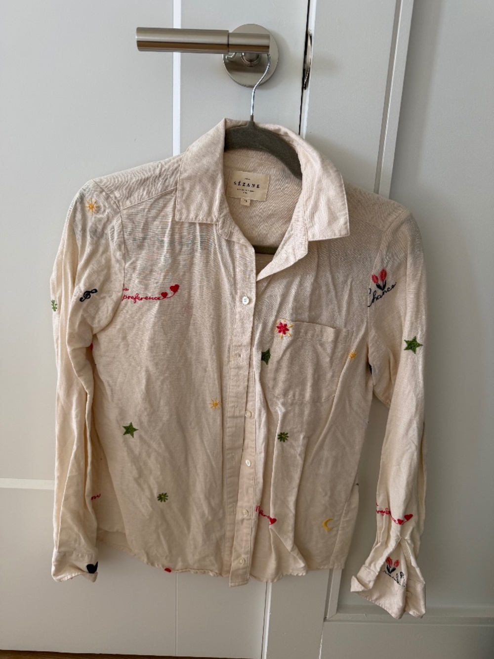 Sezane Long Sleeve Button Down
